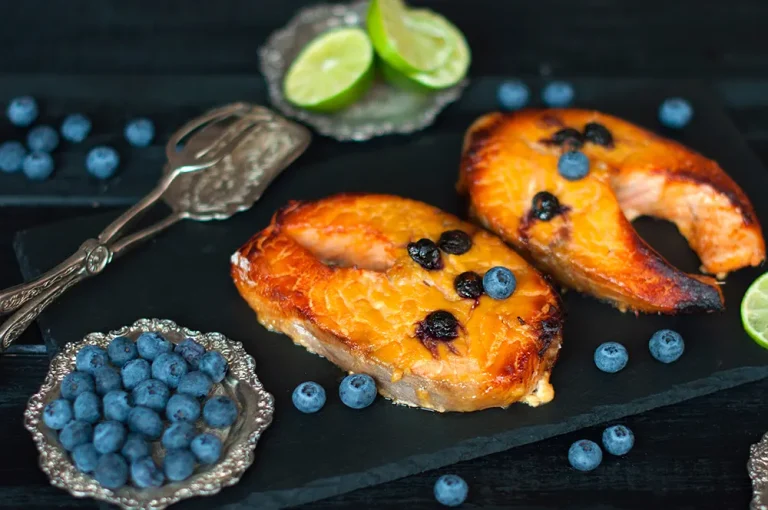 Receta Salmon con Arandanos